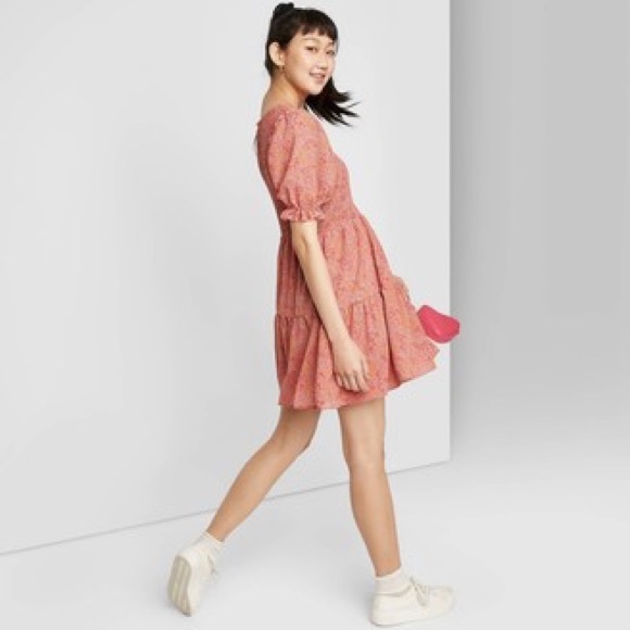 wild fable Dresses & Skirts - Wild Fable Smocked Bodice Tiered Skirt Dress SZ MED